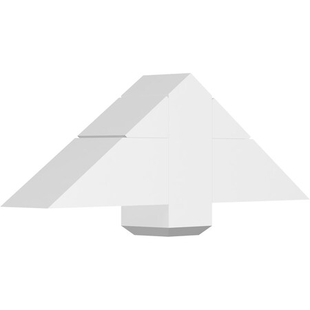 Ekena Millwork Kennewick Architectural Grade PVC Gable Bracket, 36"W x 12"H x 6"D x 6"F, 8/12 Pitch GBP036X12X0606KEN00